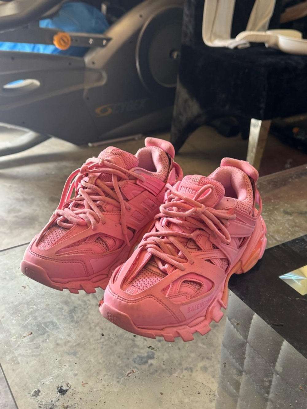 Balenciaga Pink Triple S Track Sneakers